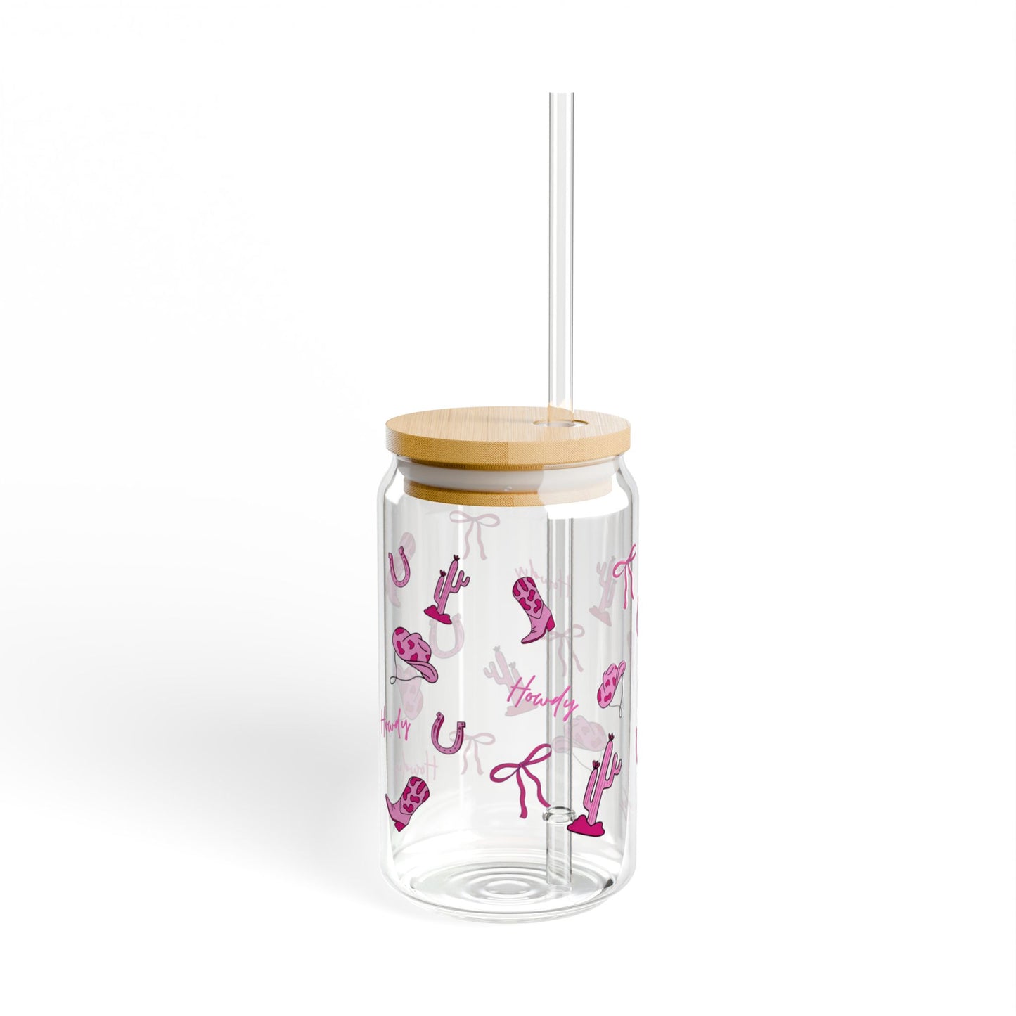 Cowgirl Print Sipper Glass - 16oz - Perfect for Parties & Gifts